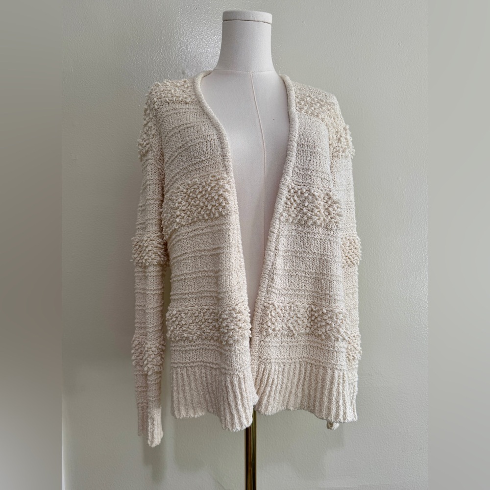 Madewell Cream Textured Cardigan